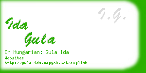 ida gula business card